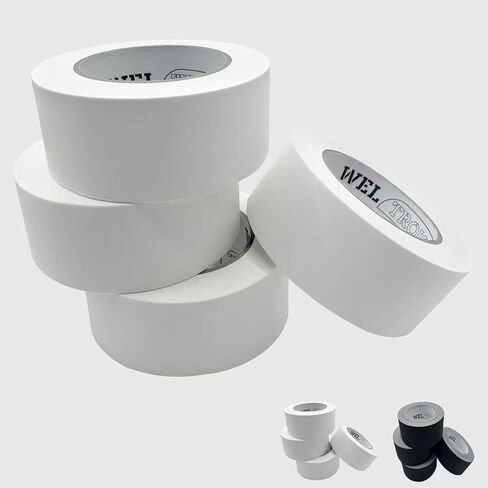 Weltroice Gaffer Tape Mix Colors, Heavy Duty Gaffers Tape, Matte Non-Reflective Pro Gаff Tape, Hand Tear, No Residue, for Cable, Stage, Photography 2 Inch x 30 Yards * Two Black/White Rolls in Saudi Arabia