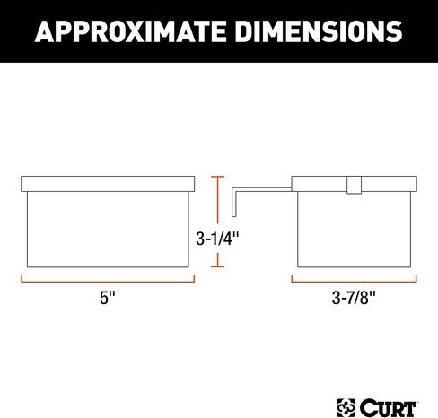 CURT 52029 علبة بطارية قابلة للقفل مقاس 5 بوصة × 3-1/4 بوصة × 3-7/8 بوصة مع حامل معدني in Kuwait