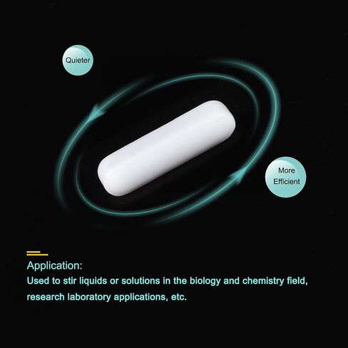 MECCANIXITY محرك مغناطيسي خلاط قضيب تحريك 12 مم (0.47 بوصة) شكل اسطوانة طلاء مغناطيس أبيض للمختبر 5 قطعة in Kuwait