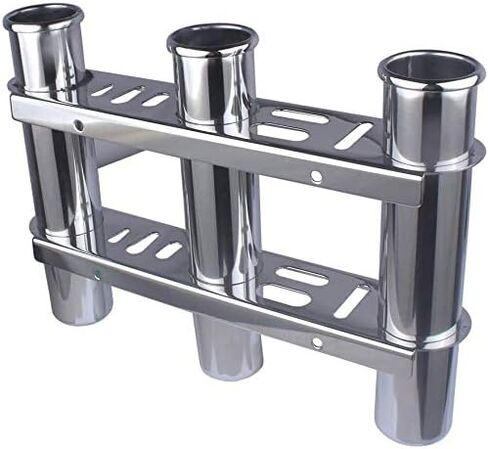 حامل قضيب صيد السمك من Marinebaby، حامل قضيب أنبوبي من الفولاذ المقاوم للصدأ 316 ذو 3 وصلات، حامل قضيب من الفولاذ المقاوم للصدأ 3 لشاحنات القوارب واليخوت in Kuwait