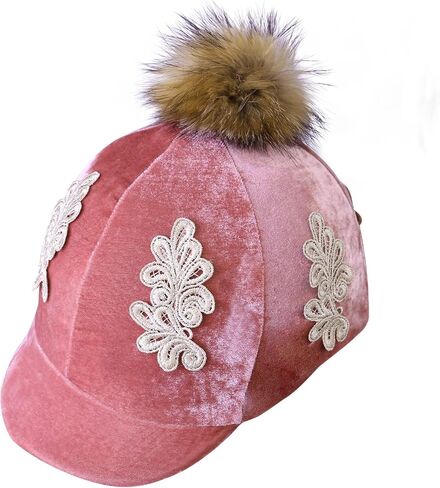 Harrison Howard Equestrian Riding Helmet Cover Sleek Velvet Cute & Stylish Cover ONLY, Helmet NOT Included in Saudi Arabia