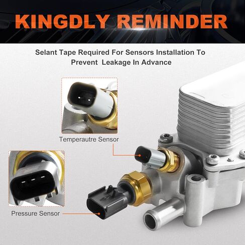مجموعة مبرد زيت المحرك الألومنيوم المطورة من ZIBOPAR مع غطاء فلتر الزيت المتوافق مع دودج كرايسلر جيب ورام روتان يستبدل 926-959 68105583AA، 68105583AB 5184294AE in Kuwait