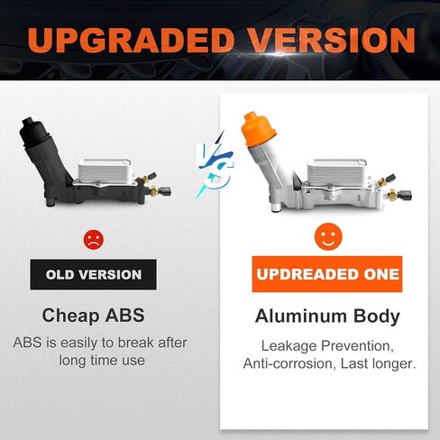 مجموعة مبرد زيت المحرك الألومنيوم المطورة من ZIBOPAR مع غطاء فلتر الزيت المتوافق مع دودج كرايسلر جيب ورام روتان يستبدل 926-959 68105583AA، 68105583AB 5184294AE in Kuwait