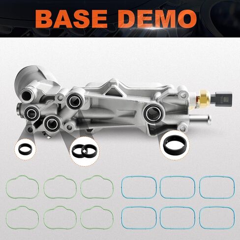 مجموعة مبرد زيت المحرك الألومنيوم المطورة من ZIBOPAR مع غطاء فلتر الزيت المتوافق مع دودج كرايسلر جيب ورام روتان يستبدل 926-959 68105583AA، 68105583AB 5184294AE in Kuwait