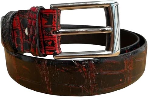 ICROC Genuine Alligator Belt For Men, Real Crocodile Belts Men in Saudi Arabia