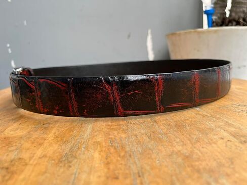 ICROC Genuine Alligator Belt For Men, Real Crocodile Belts Men in Saudi Arabia