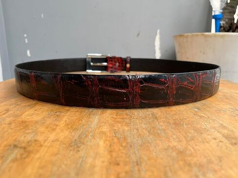 ICROC Genuine Alligator Belt For Men, Real Crocodile Belts Men in Saudi Arabia