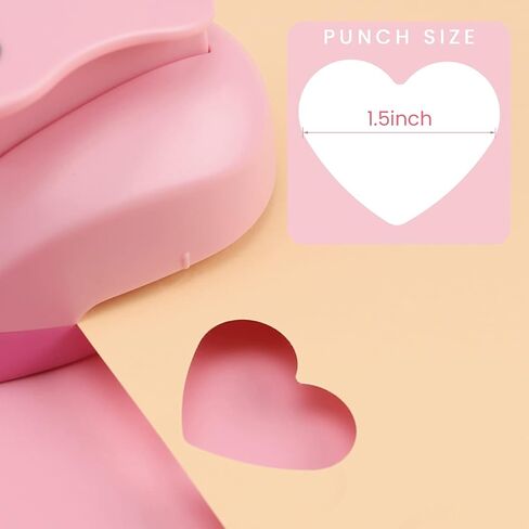 MyArTool Heart Paper Punch, 1.5 Inch Heart Punches for Paper Crafts, 38mm Heart Hole Punch for Making Scrapbook Pages, Memory Books, Card Making, Journals, Gift Tags, Homemade Confetti in Saudi Arabia