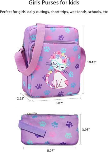 محفظة OctSky Girls Crossbody للأطفال الصغار، محفظة صغيرة للفتيات المراهقات، حقائب مراسلة صغيرة للفتيات المراهقات in Kuwait