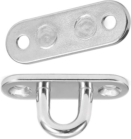 10 قطعة 1.8 بوصة الفولاذ المقاوم للصدأ وسادة العين لوحة U هوك، الثقيلة السقف السنانير وسادة كُبشة وخطاف الأجهزة البحرية السنانير مع مسامير in Kuwait