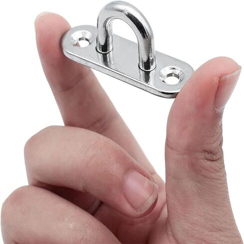 10 قطعة 1.8 بوصة الفولاذ المقاوم للصدأ وسادة العين لوحة U هوك، الثقيلة السقف السنانير وسادة كُبشة وخطاف الأجهزة البحرية السنانير مع مسامير in Kuwait