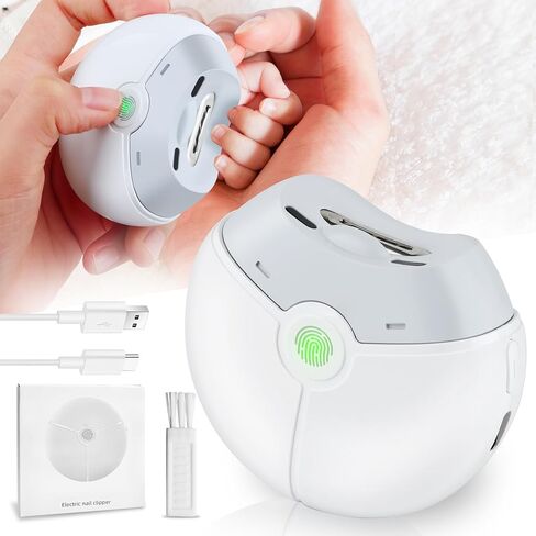 مقص أظافر أوتوماتيكي، مقص أظافر كهربائي للأطفال مع ضوء، مقص أظافر قابل لإعادة الشحن مع ملتقط، مبرد أظافر كهربائي للأطفال والأطفال وكبار السن ومقدمي الرعاية - سهل الاستخدام in Kuwait