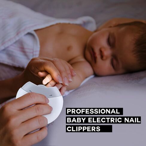 مقص أظافر أوتوماتيكي، مقص أظافر كهربائي للأطفال مع ضوء، مقص أظافر قابل لإعادة الشحن مع ملتقط، مبرد أظافر كهربائي للأطفال والأطفال وكبار السن ومقدمي الرعاية - سهل الاستخدام in Kuwait