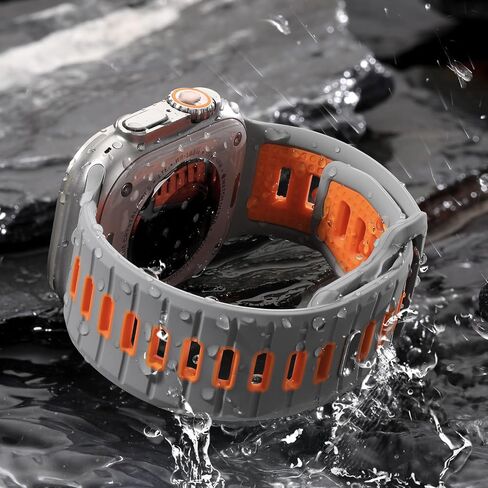 Odbeai Sport Band Compatible with Apple Watch Ultra 2 3/Ultra Band,Compatible with Apple Watch Bands for Men 49mm 46mm 45mm 44mm 42mm,Waterproof Silicone Strap for iWatch Bands All Series SE 11 10 9-1 in Kuwait