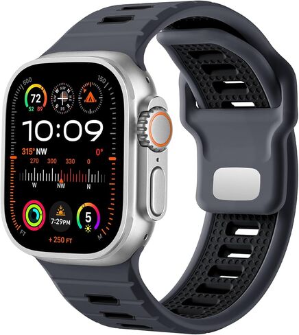 أحزمة Odbeai الرياضية متوافقة مع Apple Watch Ultra 2/Ultra Band، متوافقة مع أحزمة ساعة Apple للرجال 49 مم 45 مم 44 مم 42 مم، حزام بديل بحلقة سيليكون لسلسلة iWatch 9 8 7 6 5 4 SE 3 2 1 in Saudi Arabia