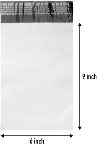 أكياس مظاريف شحن بولي ميلر مع لاصق ذاتي الغلق، حقائب بريدية مقاومة للماء والتمزق [أبيض، 6 بوصة × 9 بوصة، عبوة من 100] in Kuwait