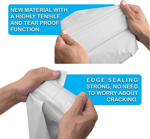 أكياس مظاريف شحن بولي ميلر مع لاصق ذاتي الغلق، حقائب بريدية مقاومة للماء والتمزق [أبيض، 6 بوصة × 9 بوصة، عبوة من 100] in Kuwait