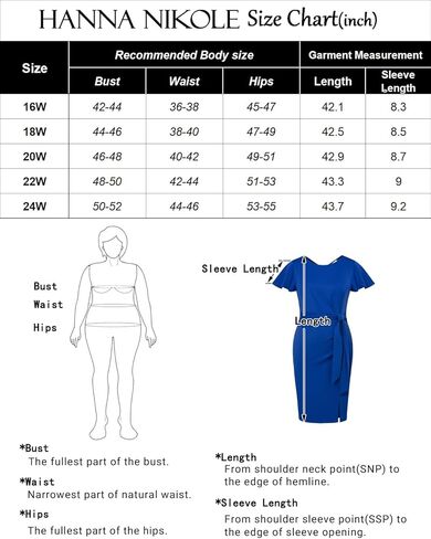 Hanna Nikole Womens Plus Size Work Pencil Dress Ruffle Sleeve Wedding Guest Office Cocktail Party Dresses with Tie Waist in Saudi Arabia