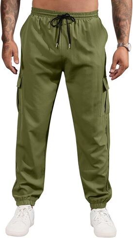 سراويل رياضية للرجال من Lexiart سراويل رياضية للتمرين سراويل مدببة كاجوال سراويل رياضية خارجية in Kuwait