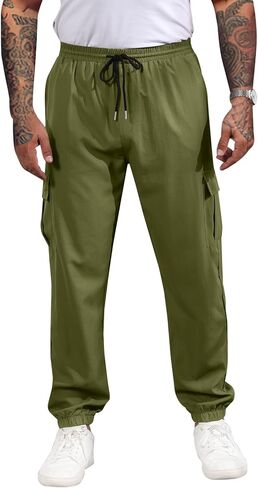 سراويل رياضية للرجال من Lexiart سراويل رياضية للتمرين سراويل مدببة كاجوال سراويل رياضية خارجية in Kuwait