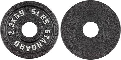 BOLUX Cast Iron Olympic Weight Plates – Free Weights with 2-inch Hole & Anti-Rust Hammertone Finish - Ideal for Strength Training, for Muscle Toning, Weight Loss & Crossfit–Sold in Pairs - 2.5LB–10LB in Kuwait