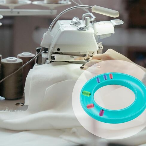 1 Pcs Rubber Bobbin Holder, Round Sewing Bobbin Holder Supplies Organizer for Sewing Thread Machine Bobbins Case fit Metal, Plastic Sewing Machine Bobbins or Quilting Bobbins (Blue) in Kuwait