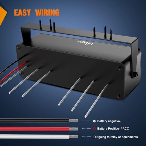 Nilight 6 Gang Rocker Switch Box 12V SPST ON Off Switch PD Type C وUSB شاحن الفولتميتر المقاوم للماء من الألومنيوم لوحة مفاتيح هزازة ملصقات توهج ليلي للقوارب والسيارات والشاحنات RVs، ضمان لمدة عامين in Saudi Arabia