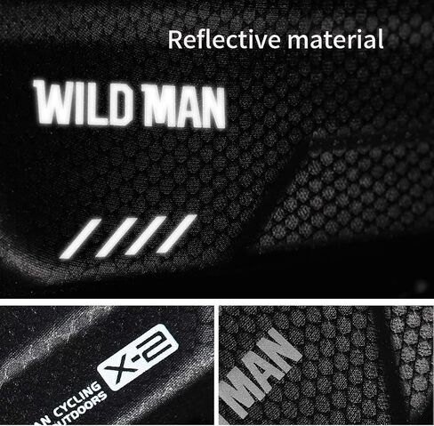 حقيبة دراجة بإطار أمامي مقاوم للمطر من WILD MAN، أنبوب علوي لدراجة الطرق الجبلية MTB (X2، أسود) in Kuwait