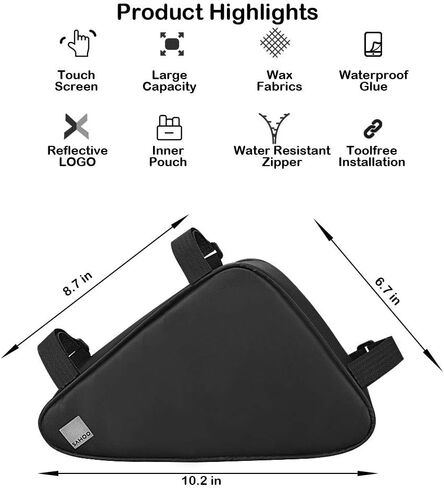 دراجة تخزين الإطار حقيبة دراجة أنبوب علوي حقيبة مثلث مقاومة للماء الدراجات حزمة الدراجة الحقيبة حقيبة التخزين (122065) in Kuwait