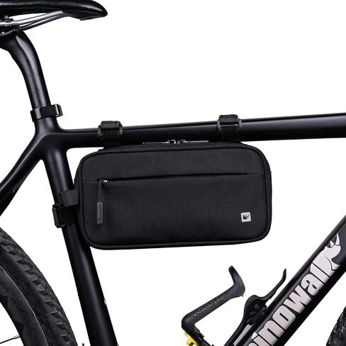 Rhinowalk Multifunction Bike Handlebar Bag Front Bag 3L Bicycle Frame Bag Waterproof Shoulder Bag Handbag Waist Bag (Pure Black) in Saudi Arabia