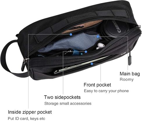 Rhinowalk Multifunction Bike Handlebar Bag Front Bag 3L Bicycle Frame Bag Waterproof Shoulder Bag Handbag Waist Bag (Pure Black) in Saudi Arabia