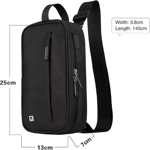 Rhinowalk Multifunction Bike Handlebar Bag Front Bag 3L Bicycle Frame Bag Waterproof Shoulder Bag Handbag Waist Bag (Pure Black) in Saudi Arabia