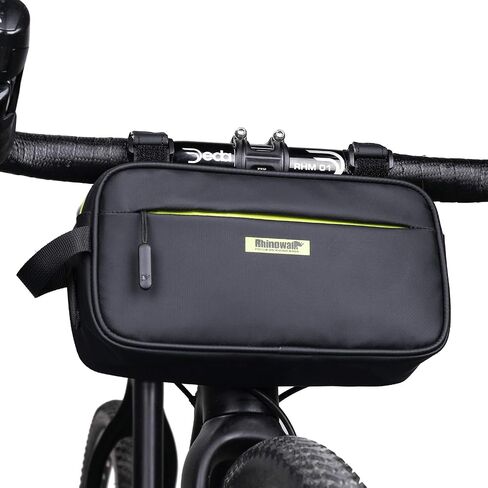 Rhinowalk Multifunction Bike Handlebar Bag Front Bag 3L Bicycle Frame Bag Waterproof Shoulder Bag Handbag Waist Bag (Pure Black) in Saudi Arabia