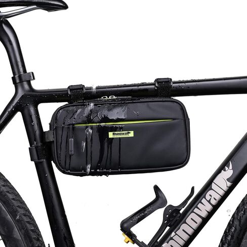 Rhinowalk Multifunction Bike Handlebar Bag Front Bag 3L Bicycle Frame Bag Waterproof Shoulder Bag Handbag Waist Bag (Pure Black) in Saudi Arabia