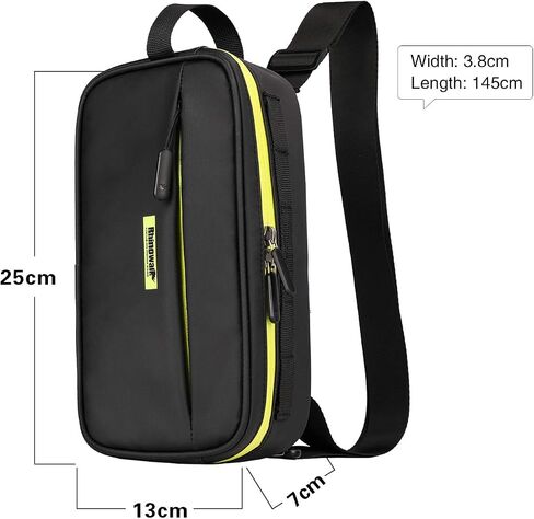Rhinowalk Multifunction Bike Handlebar Bag Front Bag 3L Bicycle Frame Bag Waterproof Shoulder Bag Handbag Waist Bag (Pure Black) in Saudi Arabia