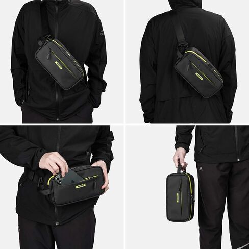 Rhinowalk Multifunction Bike Handlebar Bag Front Bag 3L Bicycle Frame Bag Waterproof Shoulder Bag Handbag Waist Bag (Pure Black) in Saudi Arabia