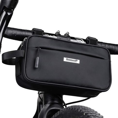 Rhinowalk Multifunction Bike Handlebar Bag Front Bag 3L Bicycle Frame Bag Waterproof Shoulder Bag Handbag Waist Bag (Pure Black) in Saudi Arabia
