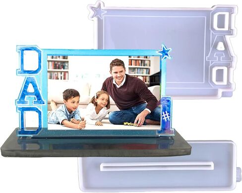 Playing Mold Photo Frame Resin Molds Silicone, Resin Picture Frames Molds for Epoxy Resin,Mother's Day Theme Heart Shape Silicone Epoxy Molds for DIY Crafts Home Table Decor Mother's Day Gifts in Saudi Arabia