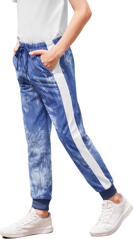 Boyoo Boy's Sweatpants Drawstring Tie Dye Joggers Pants with Side Stripe Active Sports Track Pants for 5-14Y in Saudi Arabia