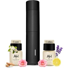 موزع روائح الهواء البارد الذكي وزيت عطري ثنائي من أورا هاوس - موزع روائح عطرية يتم التحكم فيه بواسطة تطبيق بلوتوث للمنزل (زيوت كولينز آند كوست 30 مل) - روائح مستوحاة من الفنادق، أجواء سهلة in Kuwait