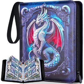 Baseball Card Binder 900 Pockets ، Binder Card Card Binder with Sleeves ، 50 Pages ، 3 Ring Trading Zipper Binder Card Album for TCG CCG MTG Baseball Card in Kuwait