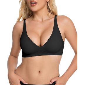 Deep Plunge Bras for Women No Underwire Comfortable Sleep Bralettes Seamless Push Up Bra in Saudi Arabia