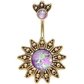 الذهبي العتيقة العقيق Sunburst البطن زر الدائري in Saudi Arabia