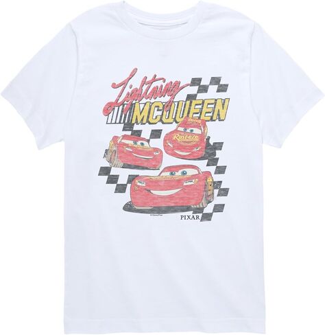 تي شيرت قطني بأكمام قصيرة للأطفال والأولاد والبنات من ديزني للجنسين - سيارات رسمية Lightning McQueen in Kuwait