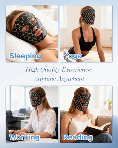 Red Light Therapy for Face LED Redlight Mask Infrared Wireless Series 2 Eyes Medical Grade Device 4d Profesional Laser Mascara Facial and Blue Facemask Skincare Anti Aging Time Keeper in Saudi Arabia