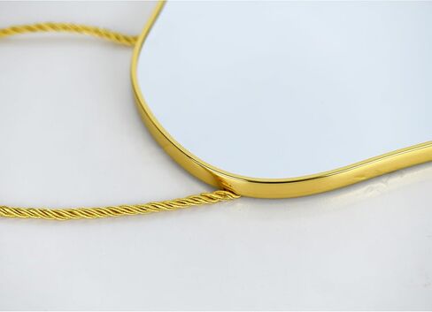 Irregular Wall Mirror, 15.6x9-inch Gold Wall-Mounted Asymmetrical Mirror, Suitable for Bathrooms, Hallways, and More (Gold) in Saudi Arabia