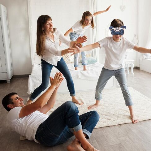 4 Pcs Funny Sleep Mask Cute Animal Blindfolds Cat Dog Sleeping Eye Cover Soft Travel Nap Blindfolds with Adjustable Strap for Men Women Party Game Plane Works Night Sleeping in Saudi Arabia