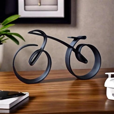 Minimalistic Wire Framed Bicycle Sculpture - Bike Silhouette Art for Wall Decor, Side Table Statue & Cyclist Gifts in Saudi Arabia