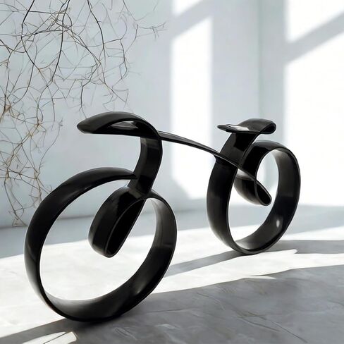 Minimalistic Wire Framed Bicycle Sculpture - Bike Silhouette Art for Wall Decor, Side Table Statue & Cyclist Gifts in Saudi Arabia