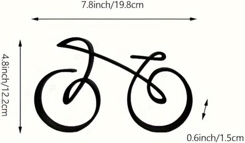 Minimalistic Wire Framed Bicycle Sculpture - Bike Silhouette Art for Wall Decor, Side Table Statue & Cyclist Gifts in Saudi Arabia